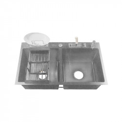 Homemade Kitchen Sink Black Size: 18" x 32" DB, Knife Holding System- Code: 12130